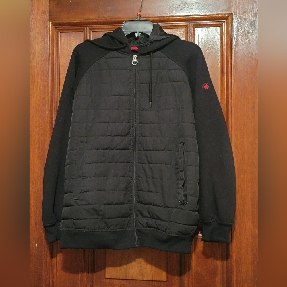 J. Whistler Hooded Sweater Jacket Zip Up  Size Large